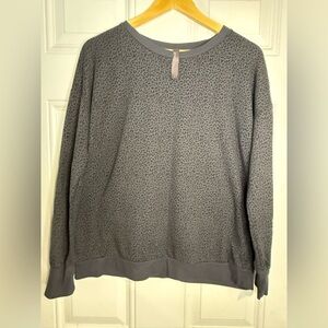 Mondetta Gray Leopard Print Women's Jersey Top